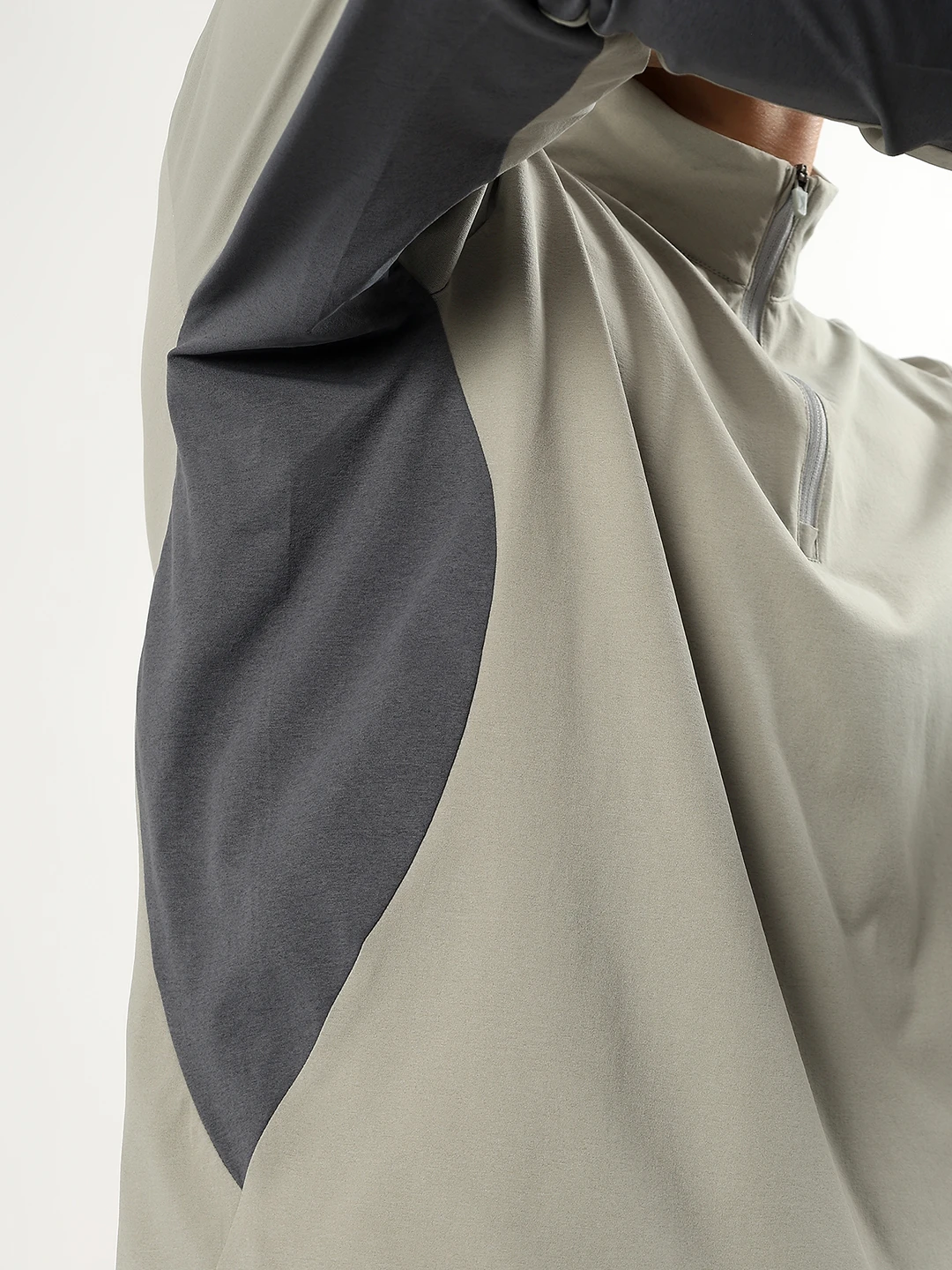 T-Shirts Full Sleeves Flat Collar Zip Sarona Cotton Feel