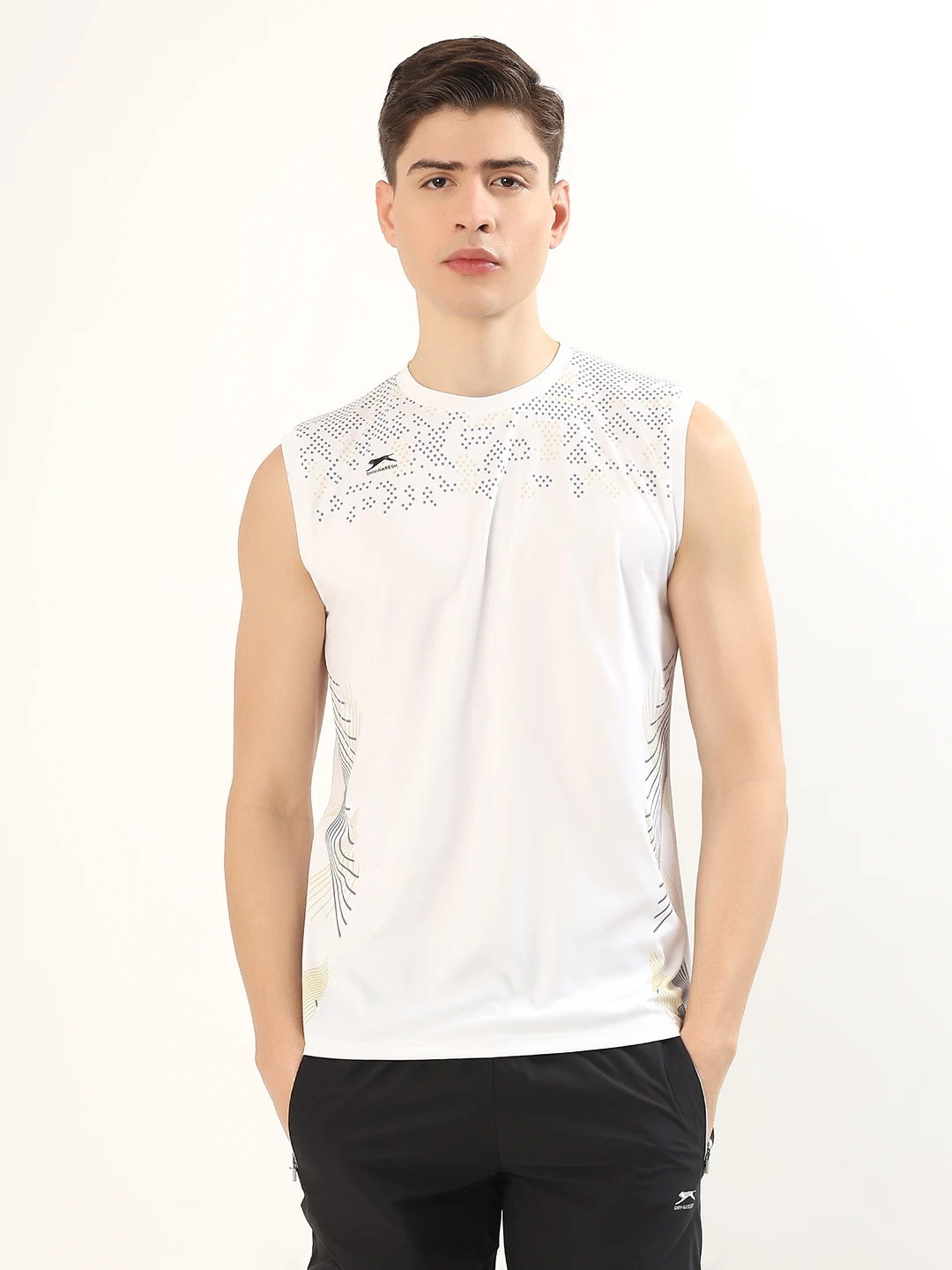 T-Shirts Half Sublimation Sleeveless Round Neck Interlock Jacquard TRENZ