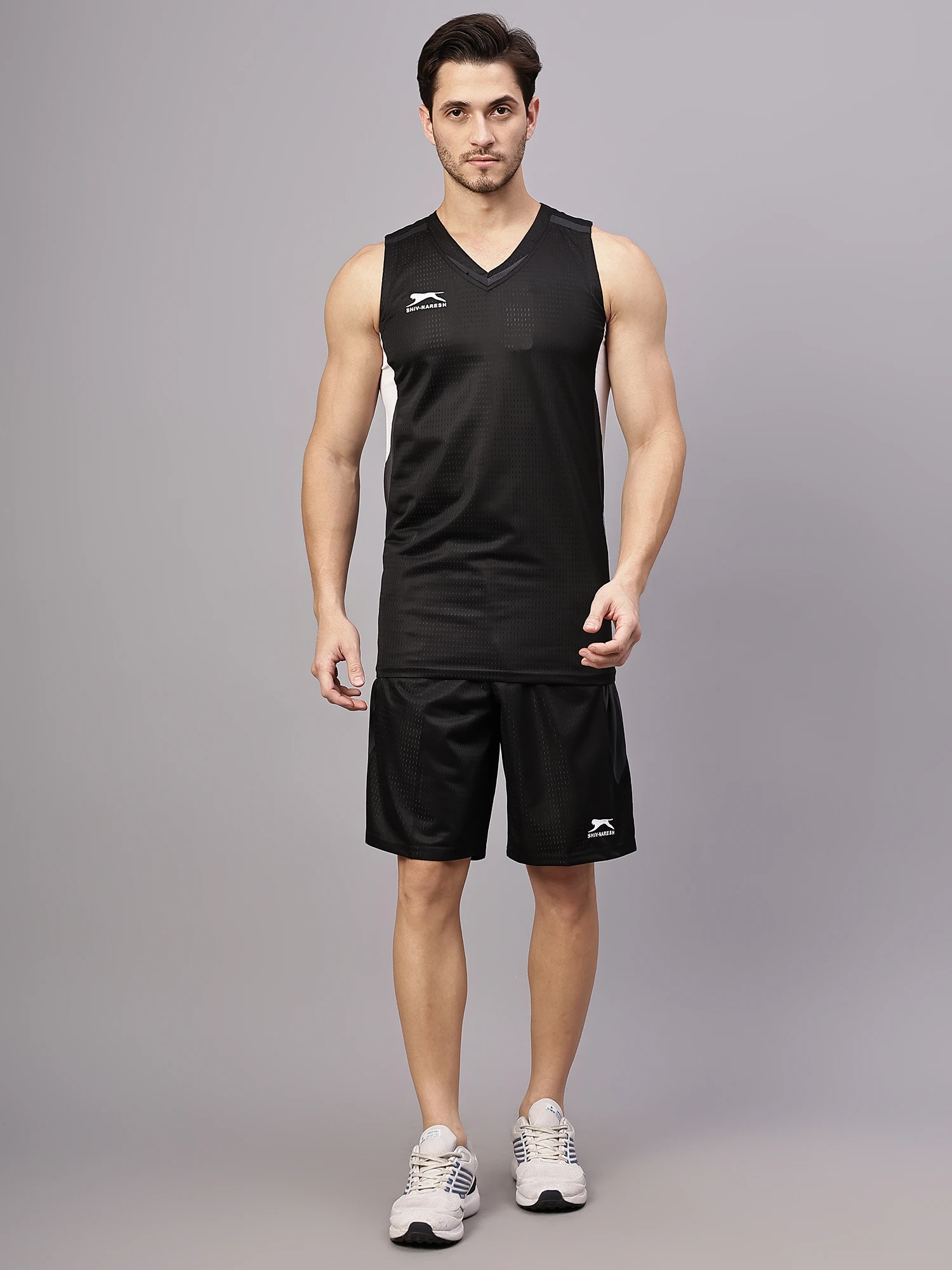 Basketball Set Vest and Shorts Dazzle Mesh Boys