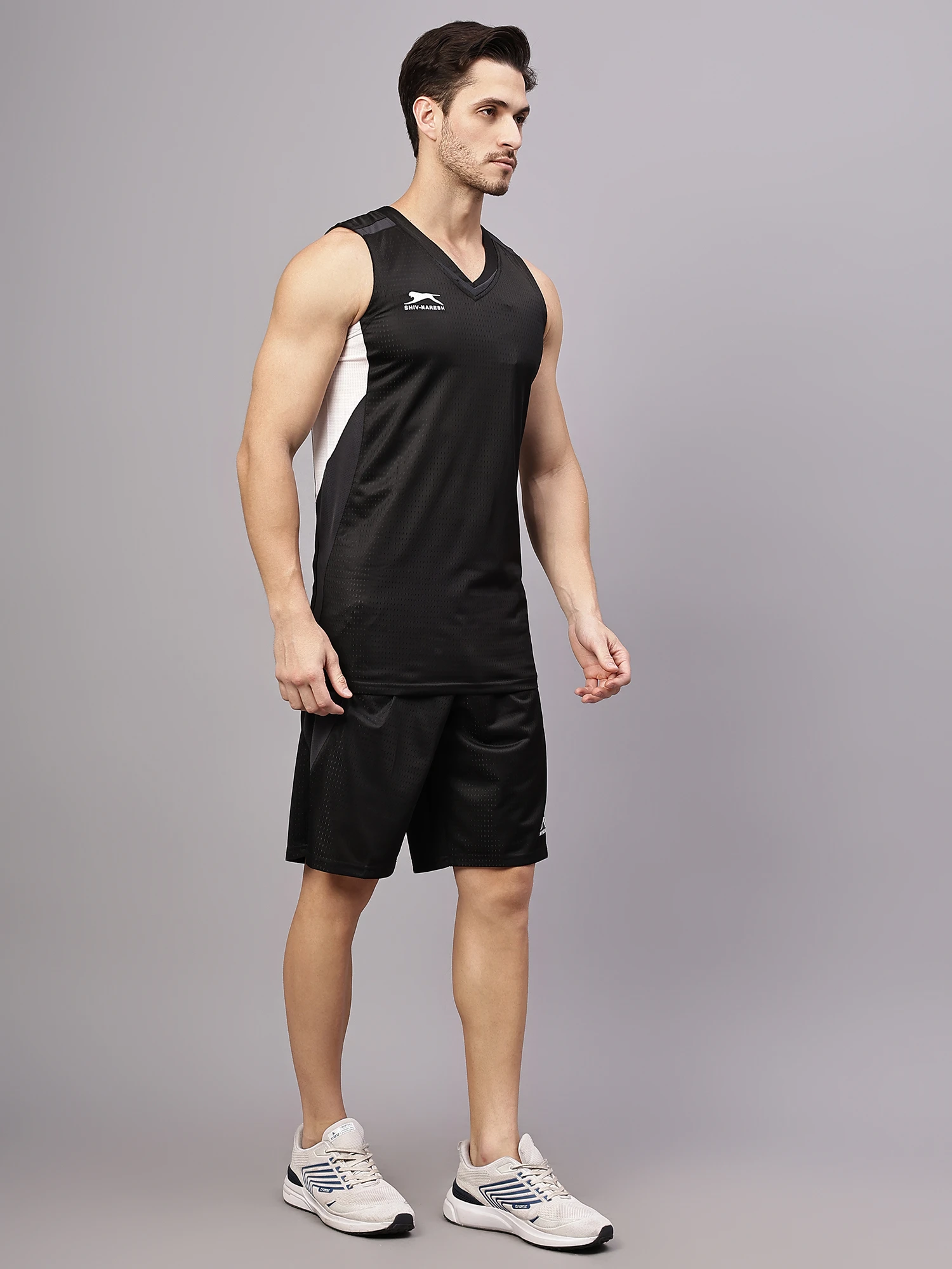 Basketball Set Vest and Shorts Dazzle Mesh Boys