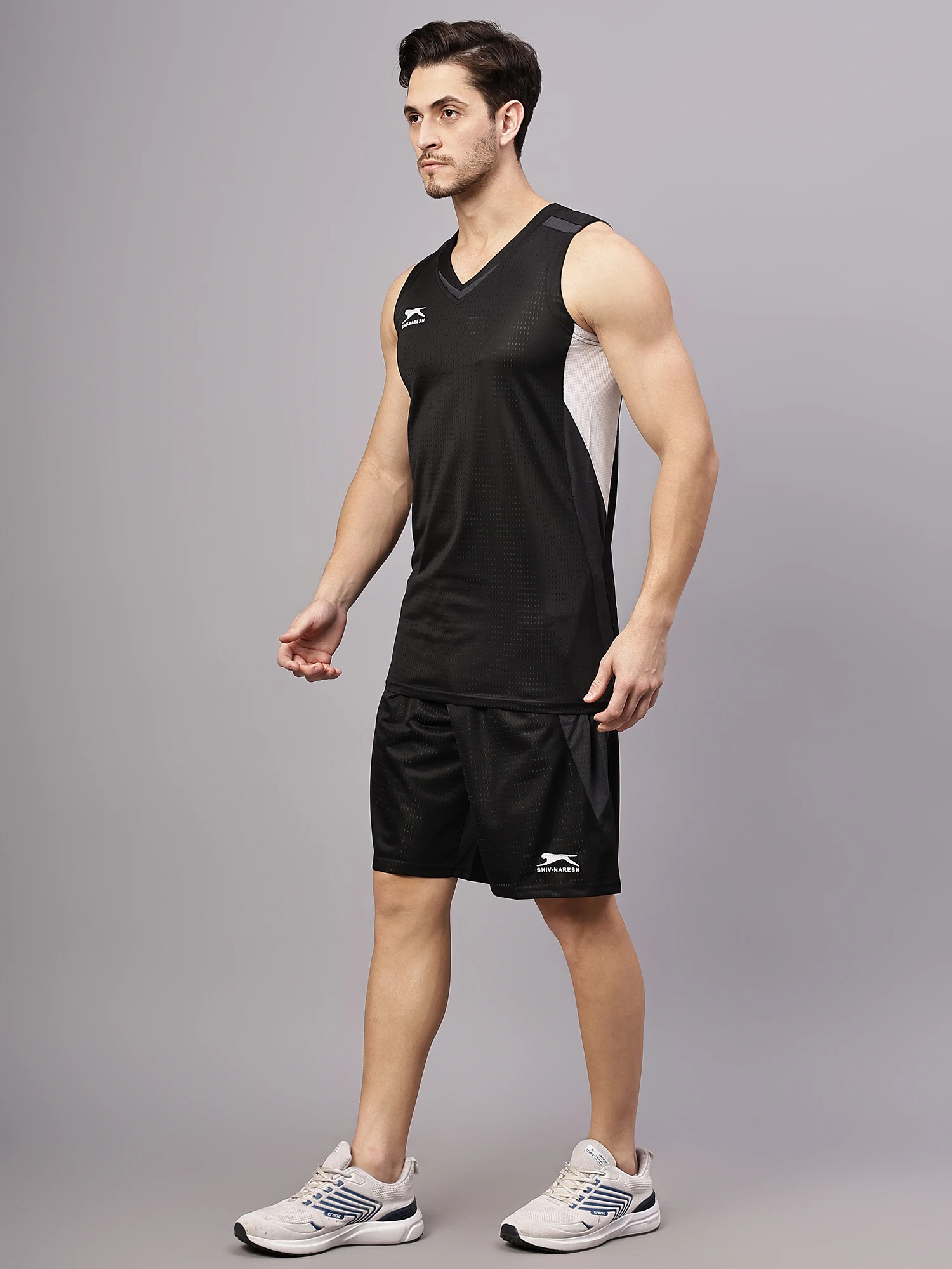 Basketball Set Vest and Shorts Dazzle Mesh Boys