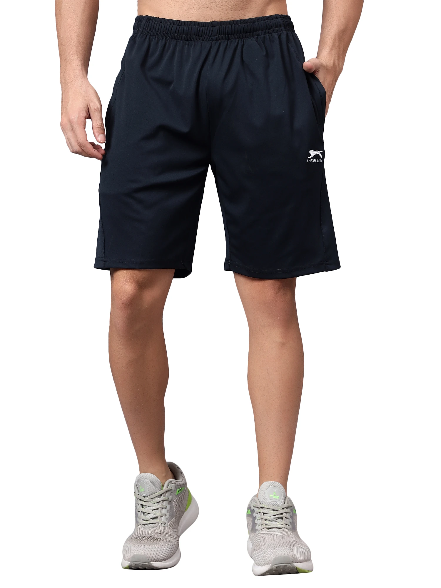 Half Pant Pockets: 2 Sides Zip Interlock Lycra