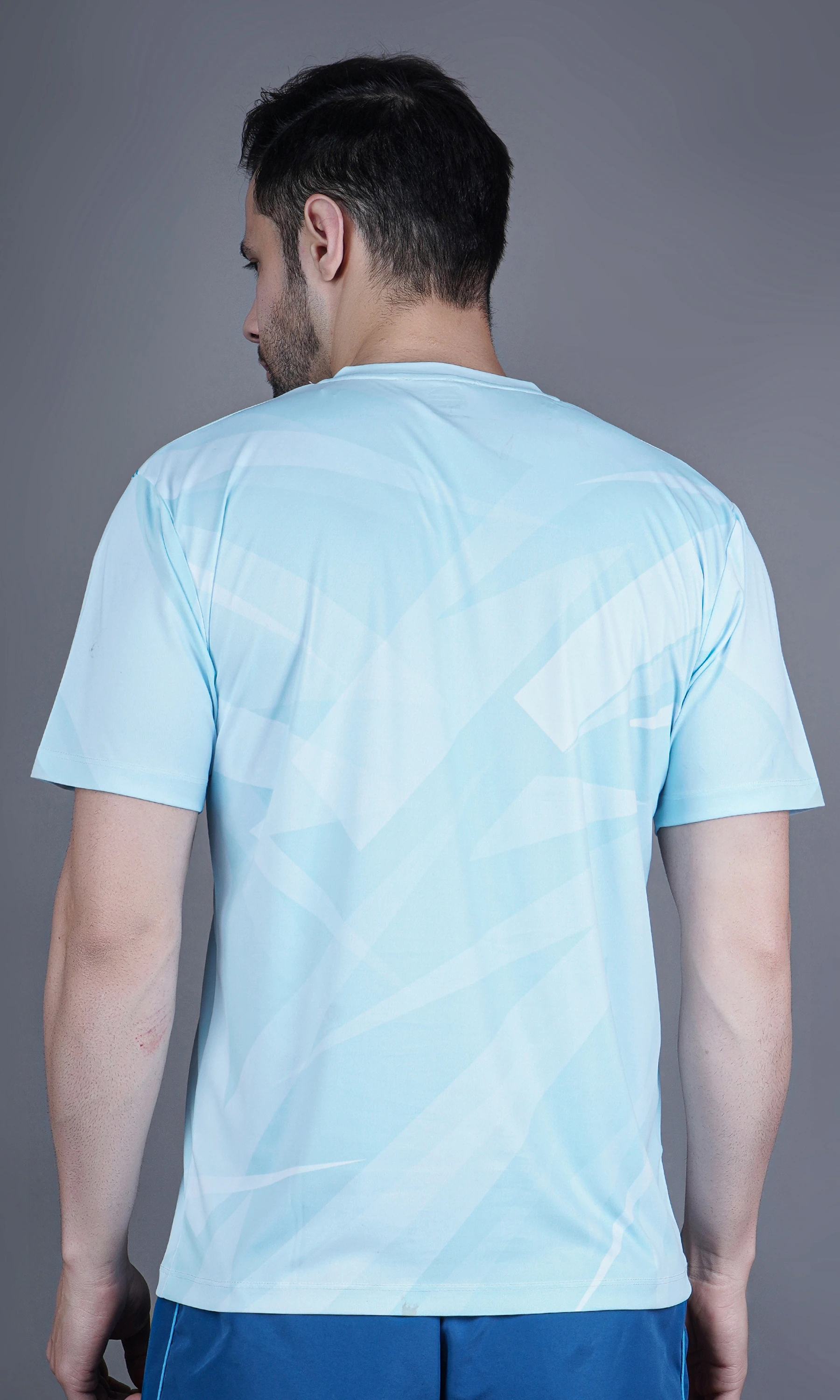 T-Shirts Full Sublimation Half Sleeves V-Neck Interlock
