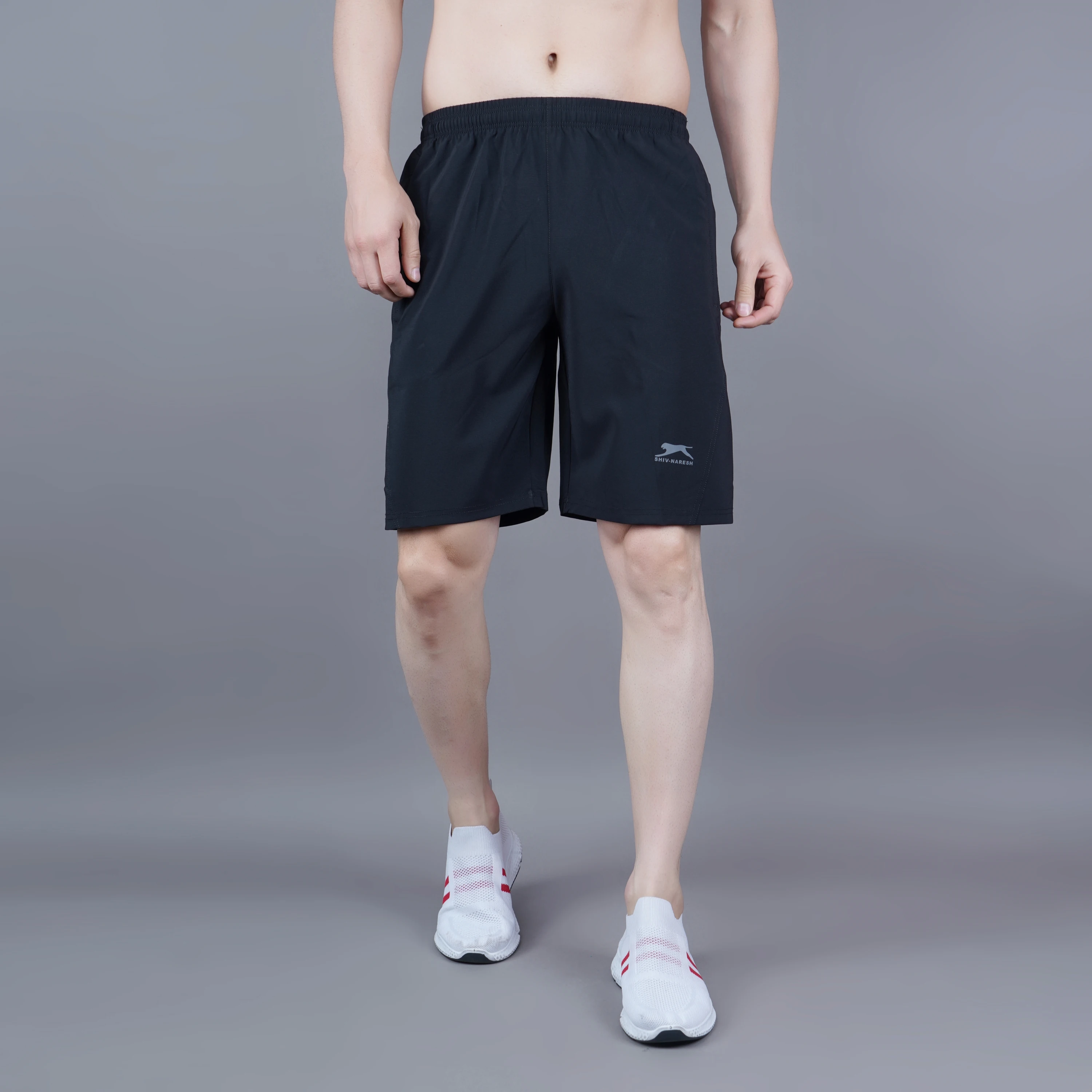 Half Pant Pockets: 2 Sides Zip Black Check OOK