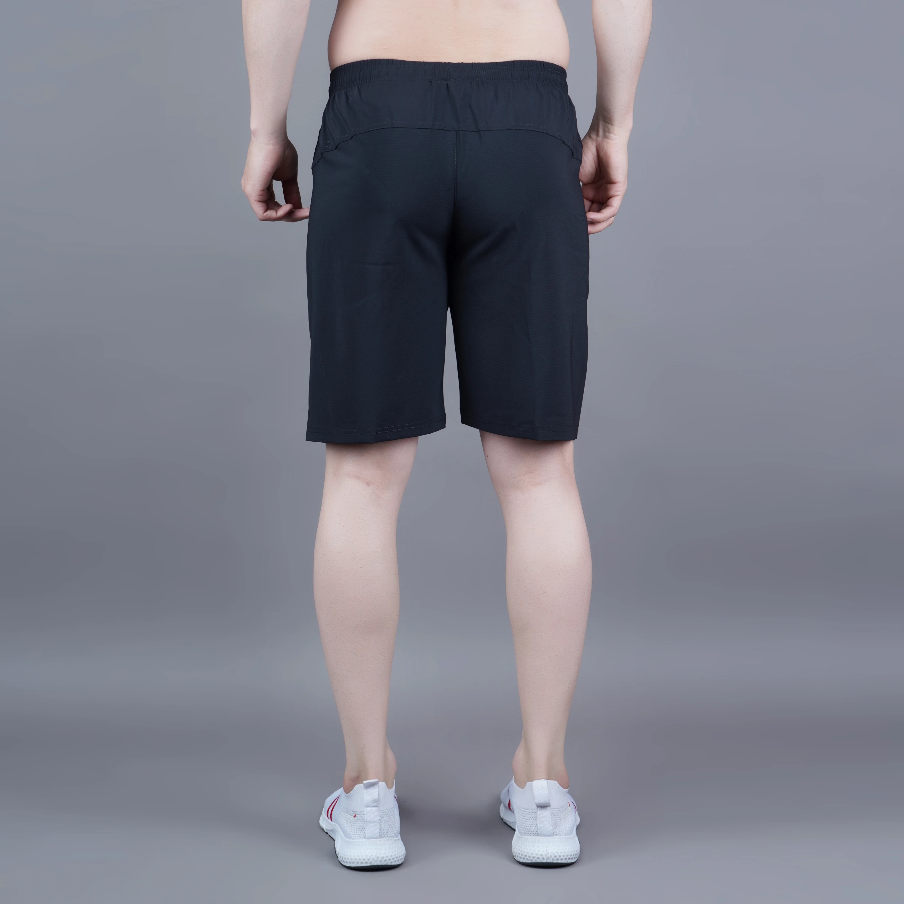 Half Pant Pockets: 2 Sides Zip Black Check OOK