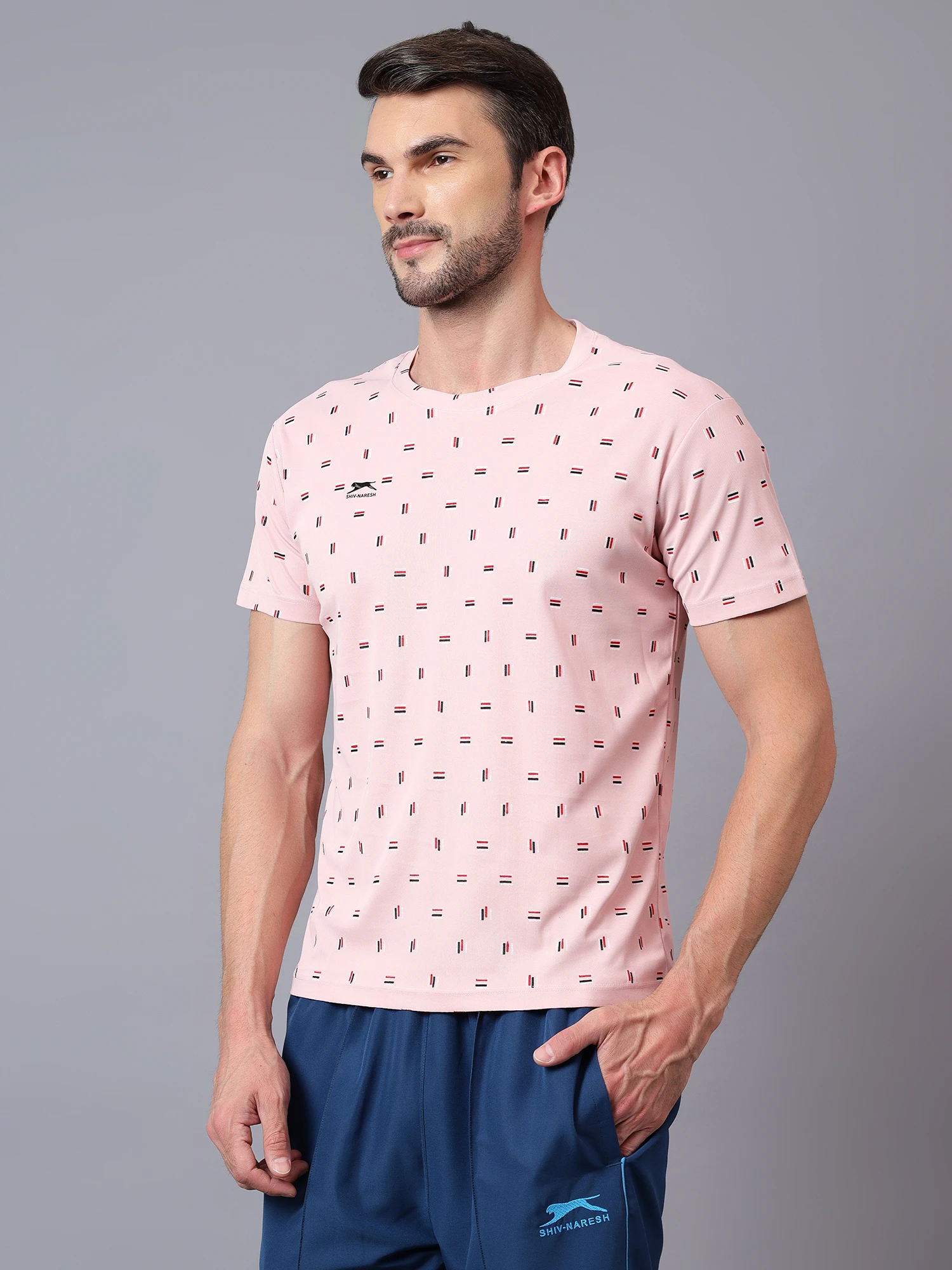 T-Shirts Half Sleeves Round Neck POLO KNIT Print