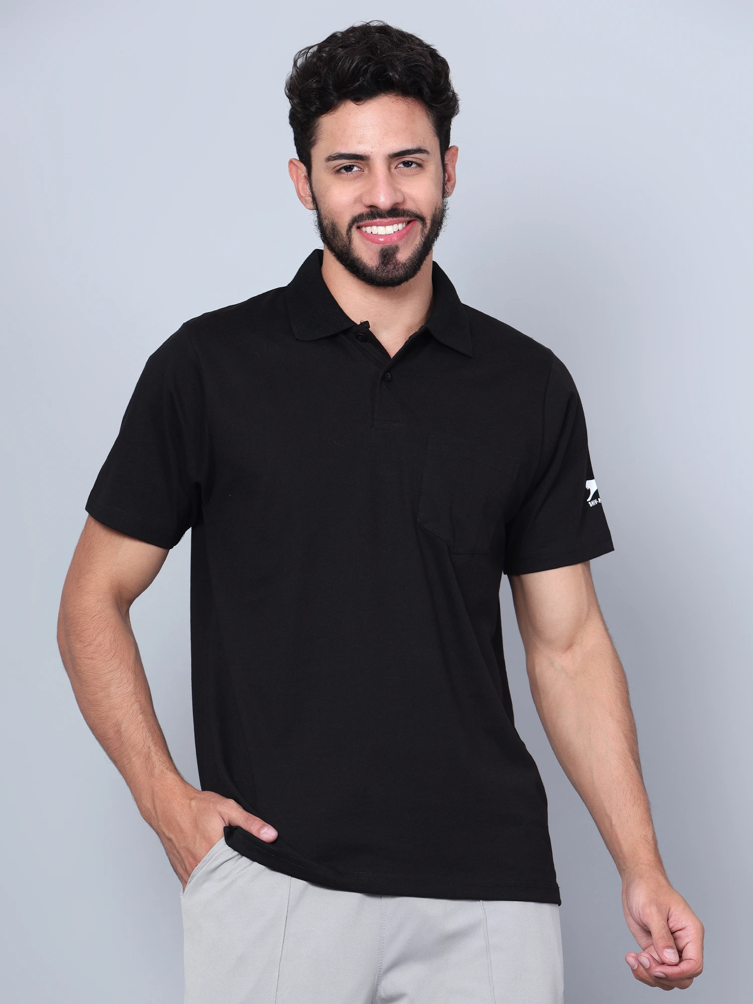 T-Shirts Half Sleeves Flat Collar Poly Pique