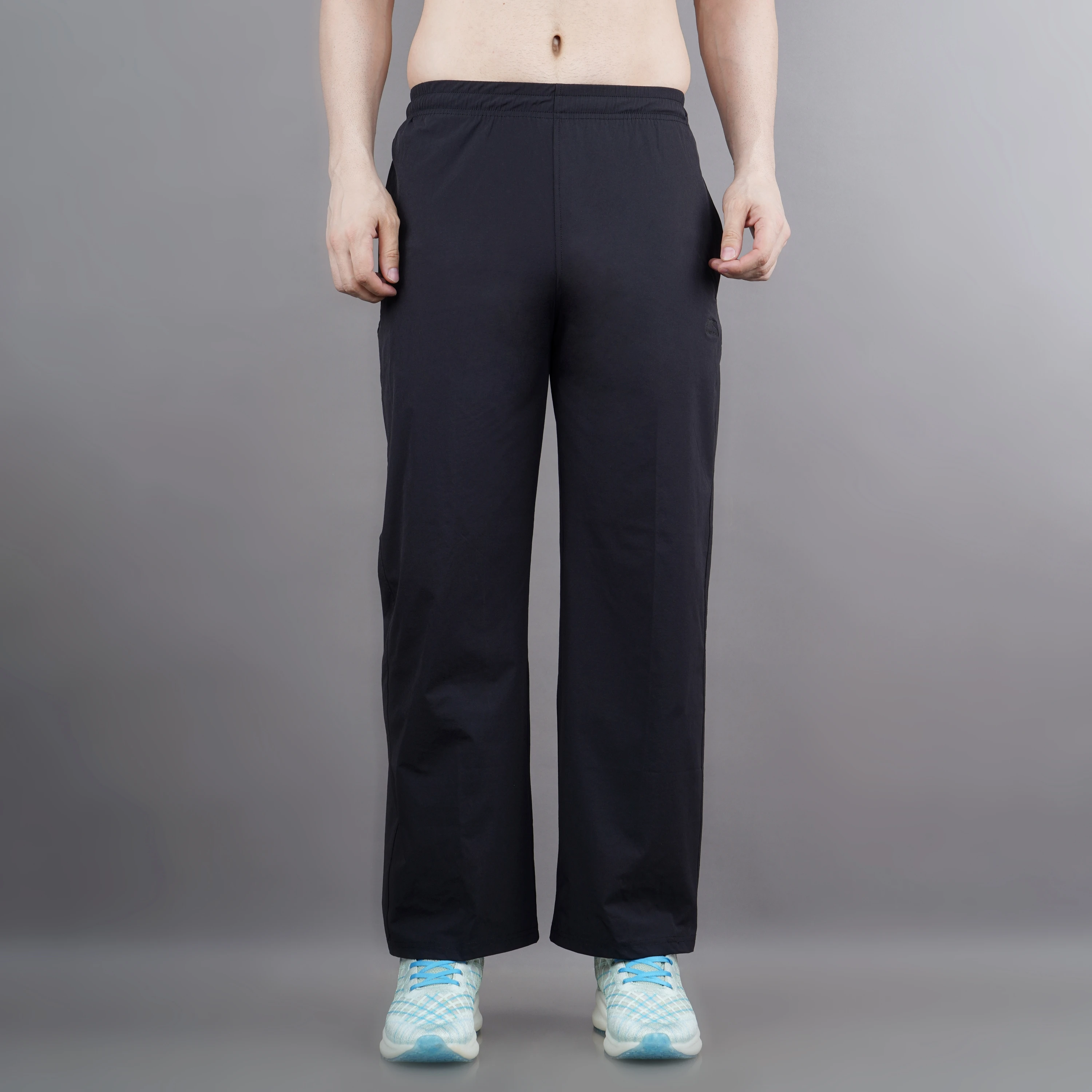 Lower Straight Fit Pockets 1 Side Zip Back Pockets Nylon Crush Lycra