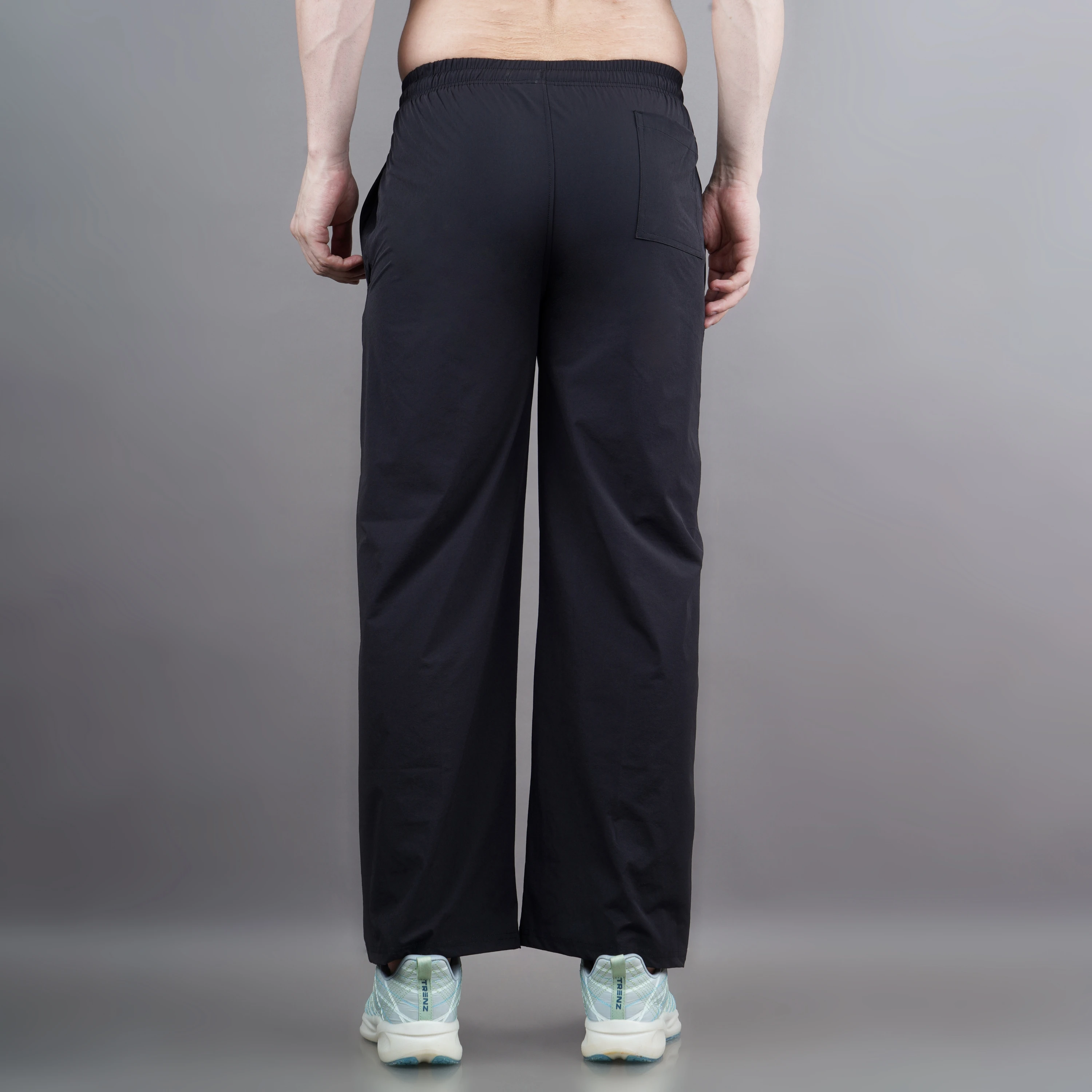 Lower Straight Fit Pockets 1 Side Zip Back Pockets Nylon Crush Lycra