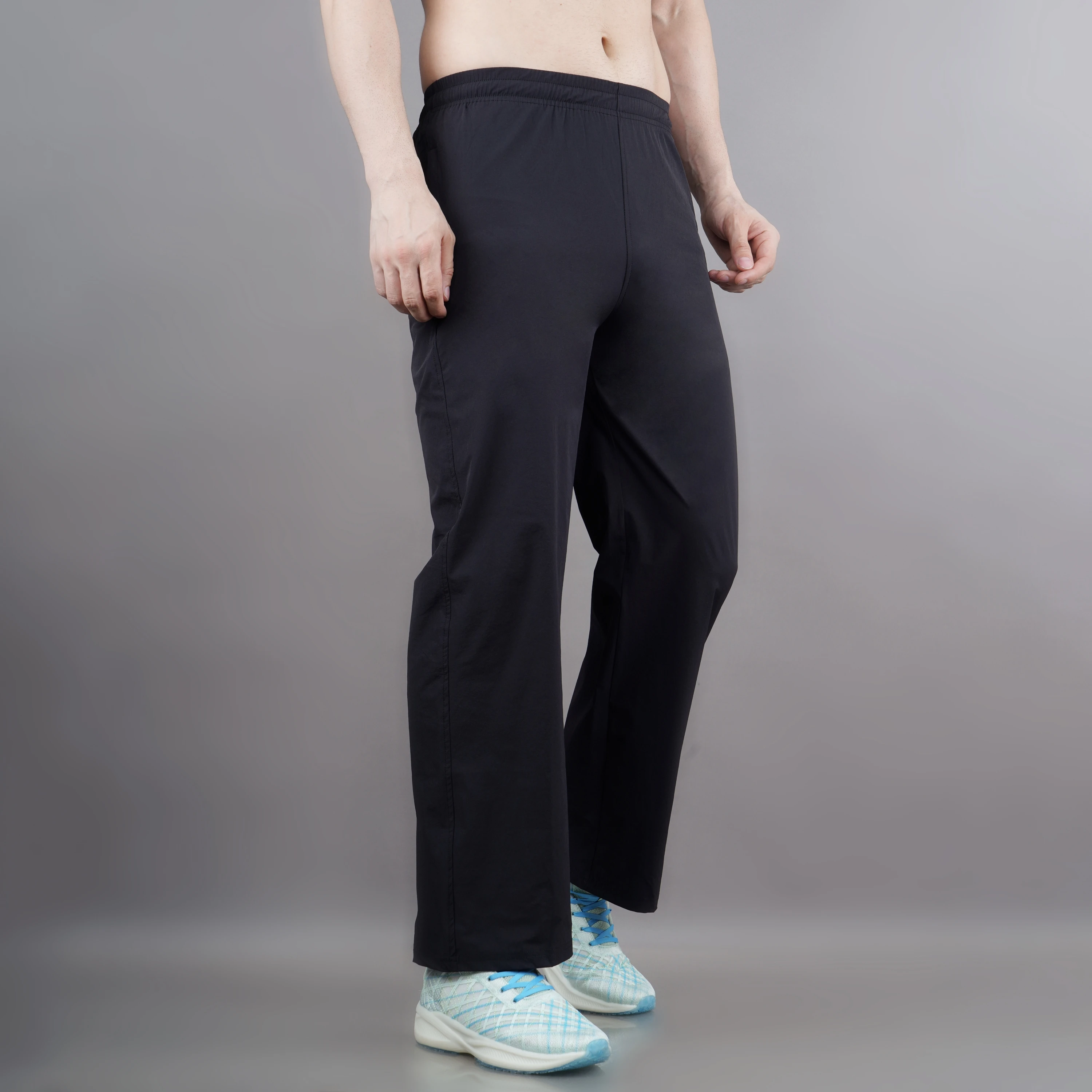 Lower Straight Fit Pockets 1 Side Zip Back Pockets Nylon Crush Lycra